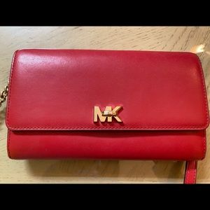 Michael Kors Bright Red XL Wallet Clutch